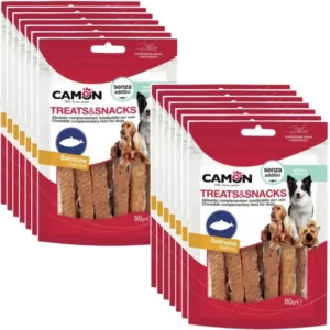 חטיפים לכלב רצועות סלמון במארז – CAMON AE072