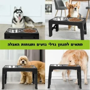 שולחן האכלה מתכוונן לכלב ולחתול - Wiggle