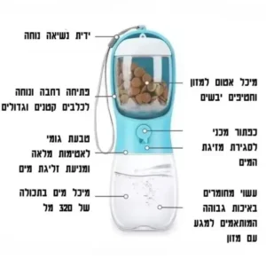 בקבוק נייד לחטיפים ושתיה לכלב - Wiggle